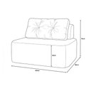 Ver imagem 3 de Sofá Modular Cielo 100cm Recepção Loja Sala de Estar Bouclê Verde Claro - Vimont Moveis