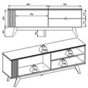 Ver imagem 4 de Rack Bancada Tv 65 Pol 160 Cm Otawa Off White Matte Freijo Colibri