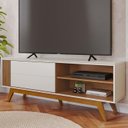 Ver imagem 2 de Rack Bancada Tv 65 Pol 160 Cm Otawa Off White Matte Freijo Colibri