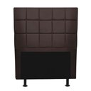 Ver imagem 4 de Kit Cabeceira + Calçadeira Baú Solteiro Fixação no Box MDF-MDP Couro Sintético Marrom Gat