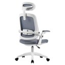 Ver imagem 4 de Cadeira de Escritório Ergonômica Cinza/branca Elements Astra