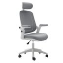 Ver imagem 1 de Cadeira de Escritório Ergonômica Cinza/branca Elements Astra