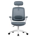 Ver imagem 2 de Cadeira de Escritório Ergonômica Cinza/branca Elements Astra