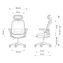 Ver imagem 6 de Cadeira de Escritório Ergonômica Cinza/branca Elements Astra
