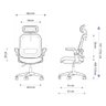 Cadeira de Escritório Ergonômica Cinza/branca Elements Astra - 6