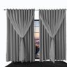 Cortina Blecaute para Quarto e Sala Bia 2,10 X 1,90 Cinza - 1