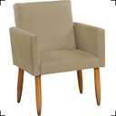 Ver imagem 3 de Kit Namoradeira Decorativa + 2 Poltronas Para Sala Reforçadas + Puff Redondo Suede