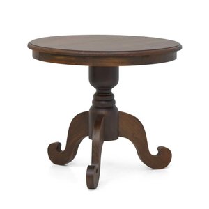 Mesa de Canto Redonda 90x90cm em Madeira Troia - Iaza Móveis