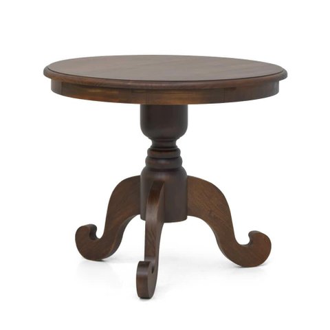 Mesa de Canto Redonda 90x90cm em Madeira Troia - Iaza Móveis
