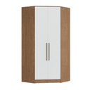 Ver imagem 2 de Guarda-Roupa Canto Closet com 2 Portas e 2 Gavetas MDF Requinte+ Marrom/Macadâmia/Branco