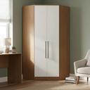 Ver imagem 1 de Guarda-Roupa Canto Closet com 2 Portas e 2 Gavetas MDF Requinte+ Marrom/Macadâmia/Branco