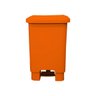 Lixeira Plástica Retangular Com Pedal 25 Litros - Laranja - 1