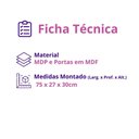 Ver imagem 6 de Armário de Cozinha Nala Aéreo Geladeira 1 Porta Mobilihouse Cinamomo/cinza Acetinado