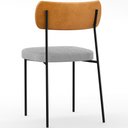 Ver mais imagens de Kit 08 Cadeiras Estofadas para Sala de Jantar Melina L02 Couríssimo Whisky Bouclê Cinza - Lyam Decor