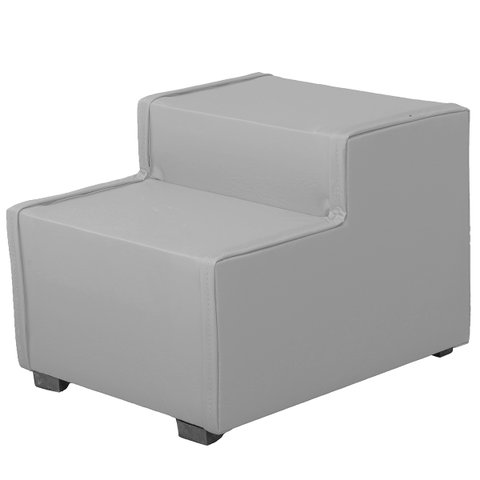 Escada Estofada 2 Degraus para Cachorro Gato e Maca de Estetica Suede