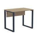Ver imagem 1 de Mesa Escritório P25 Tub Pandin 90 Cm (larg) Tampo Mdp Noce Naturalle Pé Aço Tubular Azul Del Rey