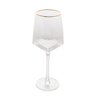 Taça Vinho 2pç Cristal 600ml c/ Borda Dourada Taj - Wolff - 1