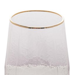 Taça Vinho 2pç Cristal 600ml c/ Borda Dourada Taj - Wolff - 3