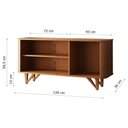Ver imagem 4 de Rack Venice 120cm para Tv até 50" com Pés em Madeira Maciça Nature/off White