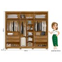 Ver imagem 2 de Guarda Roupa Casal Araguaia e Cômoda Vênus Freijó Off White com Espelho - Moval