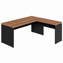 Ver imagem 3 de Mesa de Escritório Escrivaninha L 1,70m Pé Painel F5 Office Cor:nogal com Preto