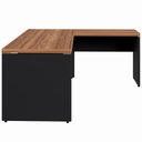 Ver imagem 5 de Mesa de Escritório Escrivaninha L 1,70m Pé Painel F5 Office Cor:nogal com Preto