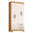 Ver imagem 5 de Guarda-Roupa Nt6010 com 4 Portas e 2 Gavetas Off White/Freijó