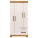 Ver imagem 4 de Guarda-Roupa Nt6010 com 4 Portas e 2 Gavetas Off White/Freijó