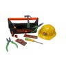 MALETA DE FERRAMENTAS INFANTIL COM CAPACETE KIT ENGENHEIRO PEQUENO CONSTRUTOR COMPLETO - 2