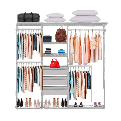 Closet Aramado - Linear Clr 250 com Gaveta - 2,20m - Branco