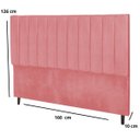 Ver imagem 3 de Cabeceira Estofada Cama Box Queen 160cm Chiara Suede Rosa