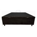 Ver imagem 2 de Box Baú Casal Suede Marrom 1,38x1,88 So1clique Pistão a Gás