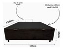 Ver imagem 4 de Box Baú Casal Suede Marrom 1,38x1,88 So1clique Pistão a Gás