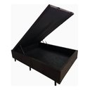 Ver imagem 1 de Box Baú Casal Suede Marrom 1,38x1,88 So1clique Pistão a Gás