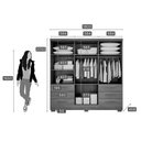 Ver imagem 4 de Guarda Roupa Casal 6 Portas e 6 Gavetas C/ Pés Encant/berlim Cumaru - Novo Horizonte