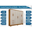 Ver imagem 2 de Guarda Roupa Casal 6 Portas e 6 Gavetas C/ Pés Encant/berlim Cumaru - Novo Horizonte