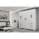 Ver imagem 5 de Guarda Roupa Casal 6 Portas e 6 Gavetas C/ Pés Encant/berlim Cumaru - Novo Horizonte