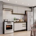 Ver imagem 1 de Cozinha Compacta Genius 8 Portas 2 Gavetas 100% Mdf Duna/cristal - Pnr Móveis