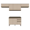 Ver imagem 2 de Cozinha Compacta Genius 8 Portas 2 Gavetas 100% Mdf Duna/cristal - Pnr Móveis