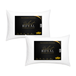 Kit 2 Travesseiros Select Royal Toque de Plumas Linha Hotelaria