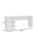 Ver imagem 4 de Mesa Escrivaninha Porto 3 Gavetas 40250685 Branco - Politorno