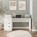 Ver imagem 5 de Mesa Escrivaninha Porto 3 Gavetas 40250685 Branco - Politorno