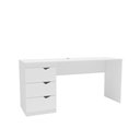 Ver imagem 2 de Mesa Escrivaninha Porto 3 Gavetas 40250685 Branco - Politorno