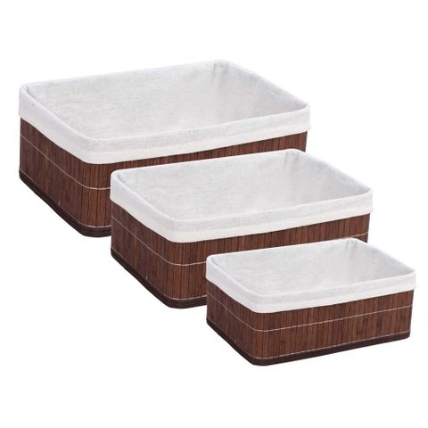 Conjunto de Cestas Organizadoras 3 Peças Casa Del Grande