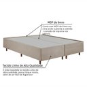 Ver imagem 7 de Kit Cama Box Queen + Cabeceira Estofada em Madeira Maciça Curva Provençal com Capitonê Bege Linho