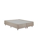 Ver imagem 3 de Kit Cama Box Queen + Cabeceira Estofada em Madeira Maciça Curva Provençal com Capitonê Bege Linho