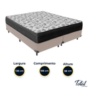 Ver imagem 3 de Cama Box Bipartido Casal Bege e Colchão Iso 100 D33 Ortobom