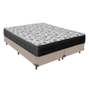 Ver imagem 1 de Cama Box Bipartido Casal Bege e Colchão Iso 100 D33 Ortobom