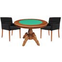 Ver imagem 2 de Mesa de Jogos Carteado Redonda com 2 Cadeiras