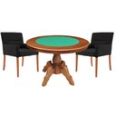 Ver imagem 1 de Mesa de Jogos Carteado Redonda com 2 Cadeiras